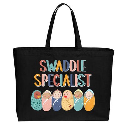 Funny Swaddle Specialist Baby Crew Nicu Nurse Neonatal Cute Cotton Canvas Jumbo Tote