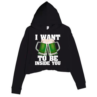 Funny St Saint Patrick's Day Irish Ing Team Beer Lover Gift Crop Fleece Hoodie