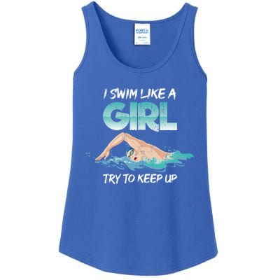 Funny Swimmer Swim Sport Athlete Swimming Funny Gift Ladies Essential Tank