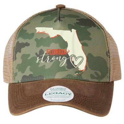 Florida Strong Support With Heart Legacy Tie Dye Trucker Hat