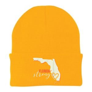 Florida Strong Support With Heart Knit Cap Winter Beanie