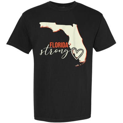 Florida Strong Support With Heart Garment-Dyed Heavyweight T-Shirt