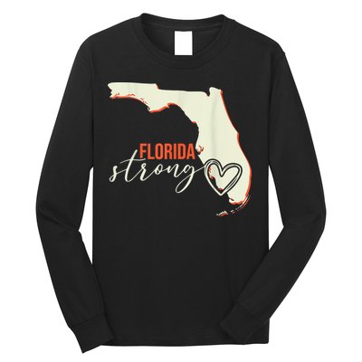 Florida Strong Support With Heart Long Sleeve Shirt