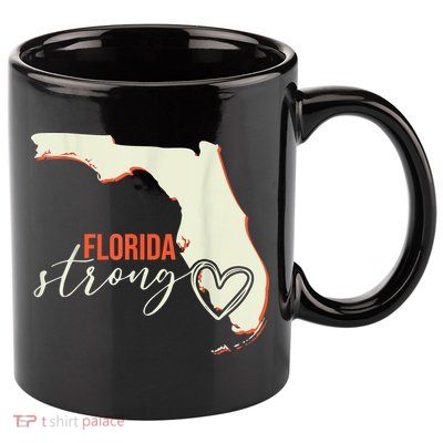 Florida Strong Support With Heart 11oz C Handle Ceramic Mug