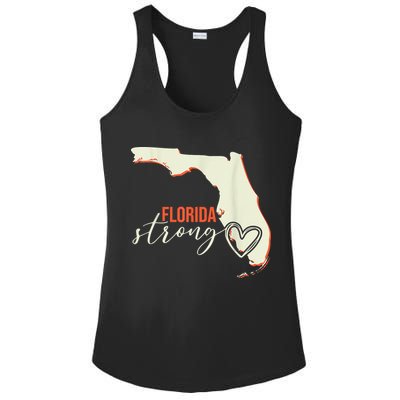 Florida Strong Support With Heart Ladies PosiCharge Competitor Racerback Tank