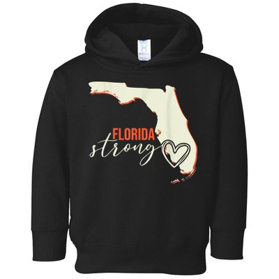 Florida Strong Support With Heart Toddler Hoodie