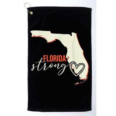 Florida Strong Support With Heart Golf Towel