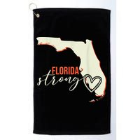 Florida Strong Support With Heart Golf Towel