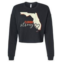 Florida Strong Support With Heart Cropped Pullover Crew