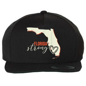 Florida Strong Support With Heart Wool Snapback Cap