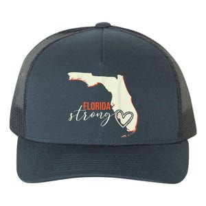 Florida Strong Support With Heart Yupoong Adult 5-Panel Trucker Hat