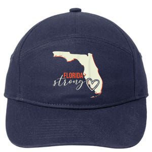 Florida Strong Support With Heart 7-Panel Snapback Hat