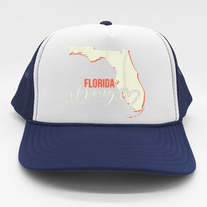 Florida Strong Support With Heart Trucker Hat