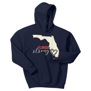 Florida Strong Support With Heart Kids Hoodie