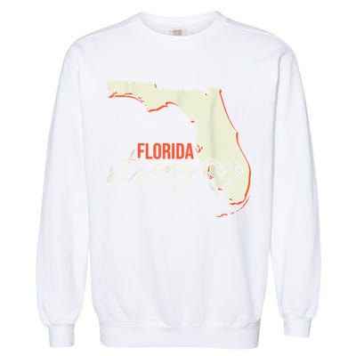 Florida Strong Support With Heart Garment-Dyed Sweatshirt