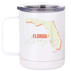 Florida Strong Support With Heart 12 oz Stainless Steel Tumbler Cup