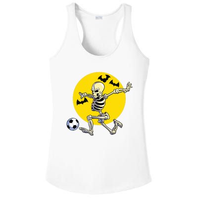 Funny Soccer Skeleton Moon Bat Halloween Costume Ladies PosiCharge Competitor Racerback Tank