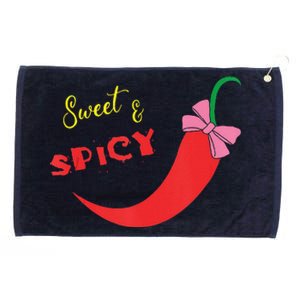 Funny Sweet & Spicy WomenScinco De Mayo Spicy Chilli Grommeted Golf Towel