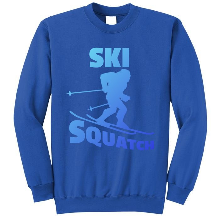 Funny Ski Squatch Downhill Skier Skiing Bigfoot Sasquatch Funny Gift Sweatshirt