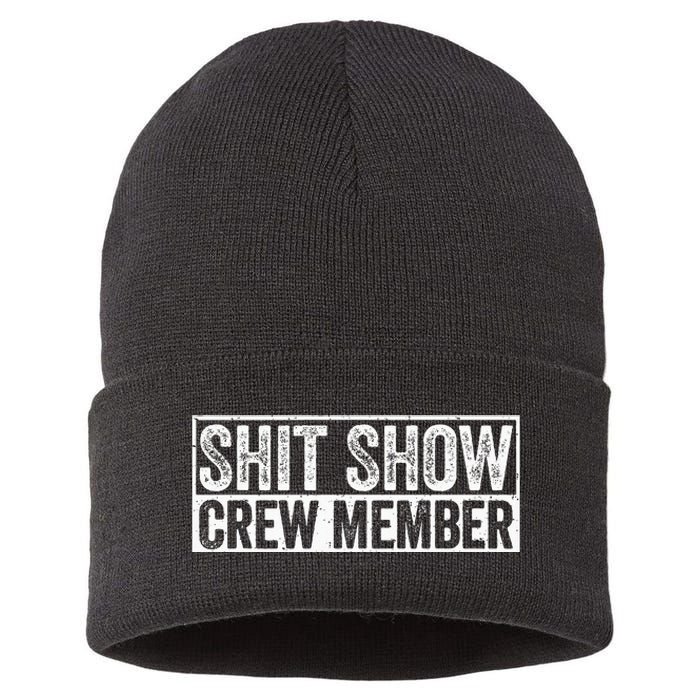 Funny Shit Show Crew Member Sustainable Knit Beanie