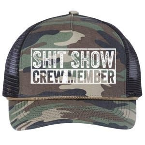 Funny Shit Show Crew Member Retro Rope Trucker Hat Cap