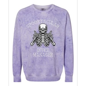 Funny Spooky Spooktacular Manager Halloween Colorblast Crewneck Sweatshirt