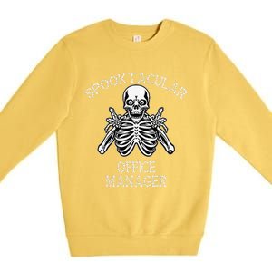 Funny Spooky Spooktacular Manager Halloween Premium Crewneck Sweatshirt