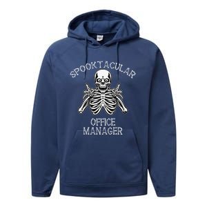 Funny Spooky Spooktacular Manager Halloween Performance Fleece Hoodie