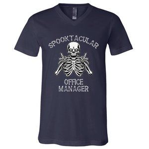 Funny Spooky Spooktacular Manager Halloween V-Neck T-Shirt