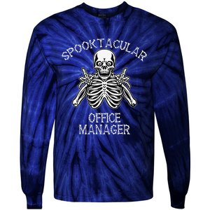 Funny Spooky Spooktacular Manager Halloween Tie-Dye Long Sleeve Shirt