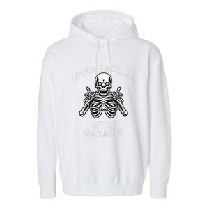 Funny Spooky Spooktacular Manager Halloween Garment-Dyed Fleece Hoodie