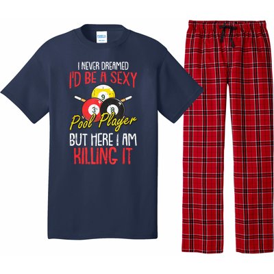 Funny Sports Snooker I Never Dreamed Billiards Pool Player Gift Pajama Set