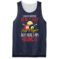 Funny Sports Snooker I Never Dreamed Billiards Pool Player Gift Mesh Reversible Basketball Jersey Tank