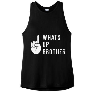 Funny Sketch Streamer Whats Up Brother Gift Ladies PosiCharge Tri-Blend Wicking Tank