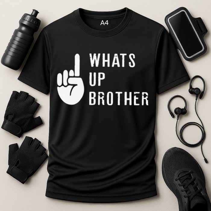 Funny Sketch Streamer Whats Up Brother Gift Cooling Performance Crew T-Shirt