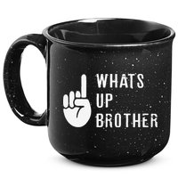 Funny Sketch Streamer Whats Up Brother Gift 15oz Campfire Ceramic Mug