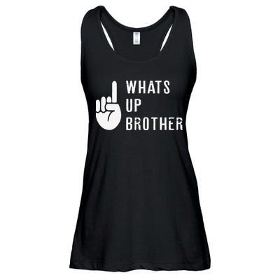 Funny Sketch Streamer Whats Up Brother Gift Ladies Essential Flowy Tank
