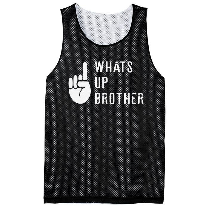 Funny Sketch Streamer Whats Up Brother Gift Mesh Reversible Basketball Jersey Tank