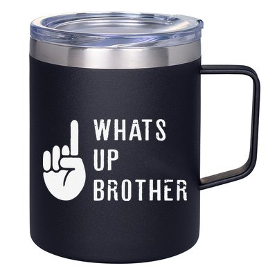 Funny Sketch Streamer Whats Up Brother Gift 12oz Stainless Steel Coffee Mug