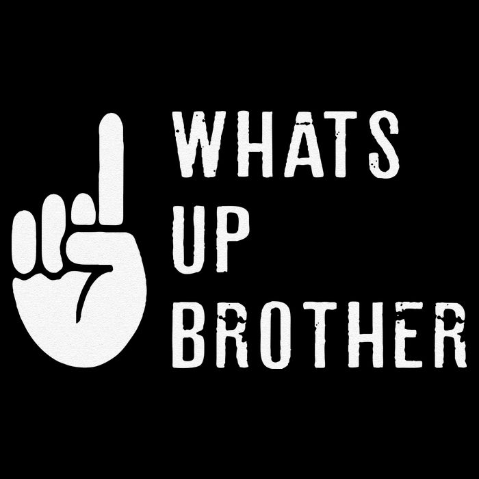 Funny Sketch Streamer Whats Up Brother Gift Pom Pom 12in Knit Beanie