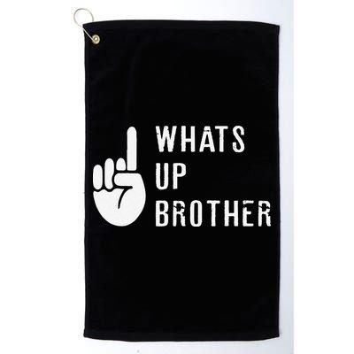 Funny Sketch Streamer Whats Up Brother Gift Golf Towel