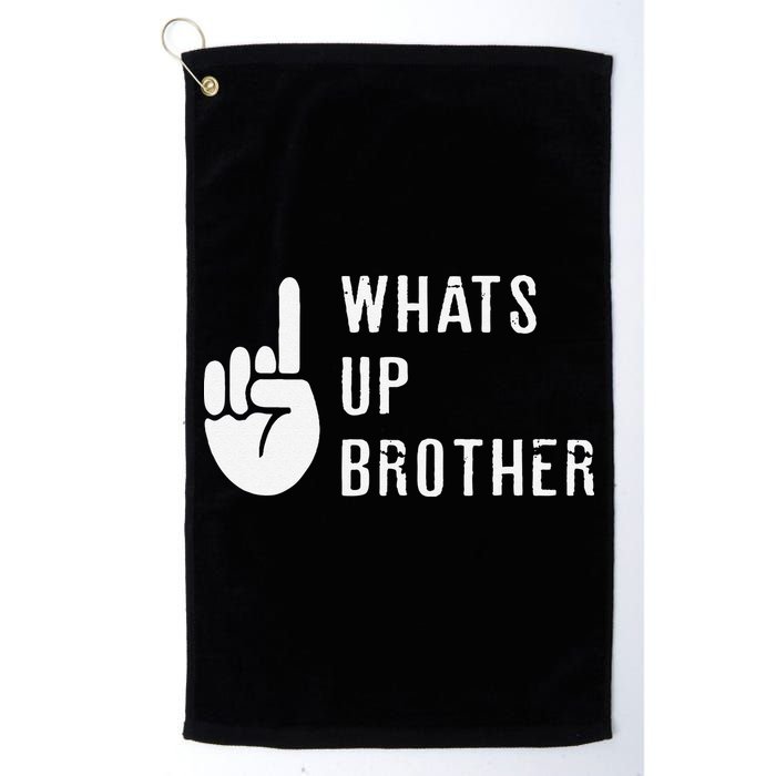Funny Sketch Streamer Whats Up Brother Gift Golf Towel