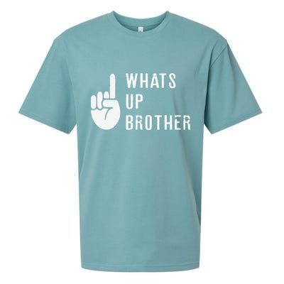 Funny Sketch Streamer Whats Up Brother Gift Sueded Cloud Jersey T-Shirt