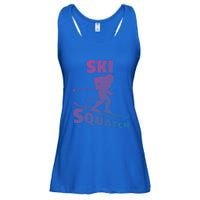 Funny Ski Squatch Downhill Skier Skiing Bigfoot Sasquatch Funny Gift Ladies Essential Flowy Tank