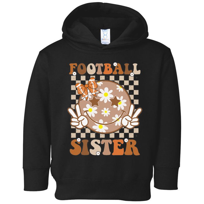 Football Sister Sport Lover Gift Toddler Hoodie