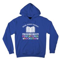 Funny Social Studies Teacher Educational Rockstar Gift Hoodie