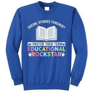 Funny Social Studies Teacher Educational Rockstar Gift Sweatshirt