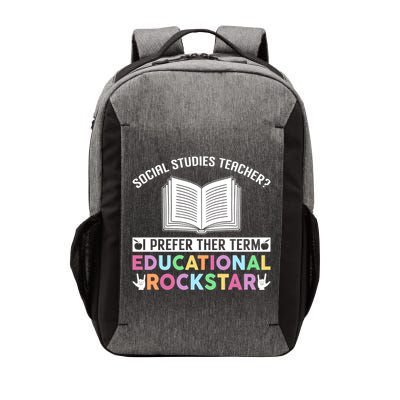 Funny Social Studies Teacher Educational Rockstar Gift Vector Backpack