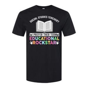 Funny Social Studies Teacher Educational Rockstar Gift Softstyle CVC T-Shirt