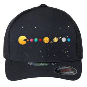 Funny Solar System Astronauts Space Video Games Flexfit Unipanel Trucker Cap